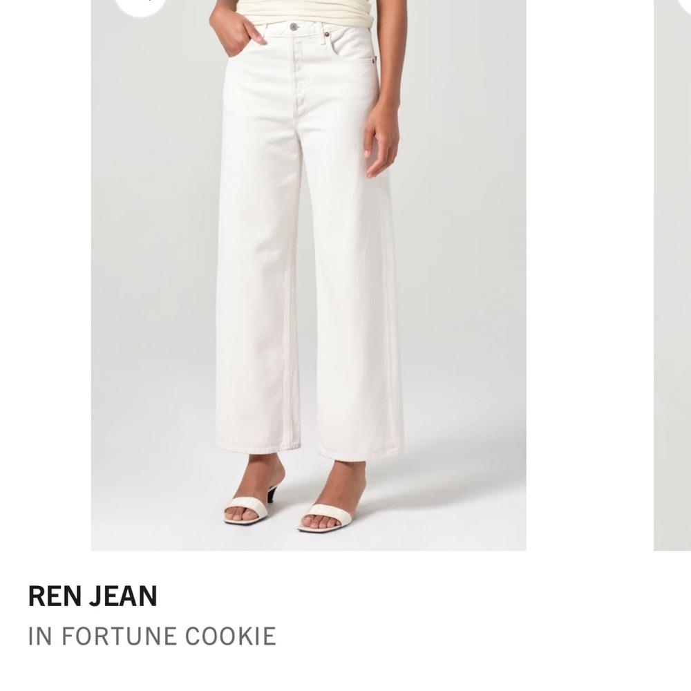 Agolde White Flare Wide Leg Jeans